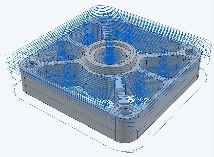 CloudNC toolpath visualization